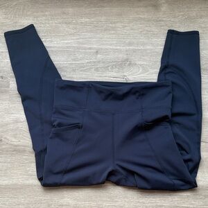 Navy Blue High-Waisted Leggings